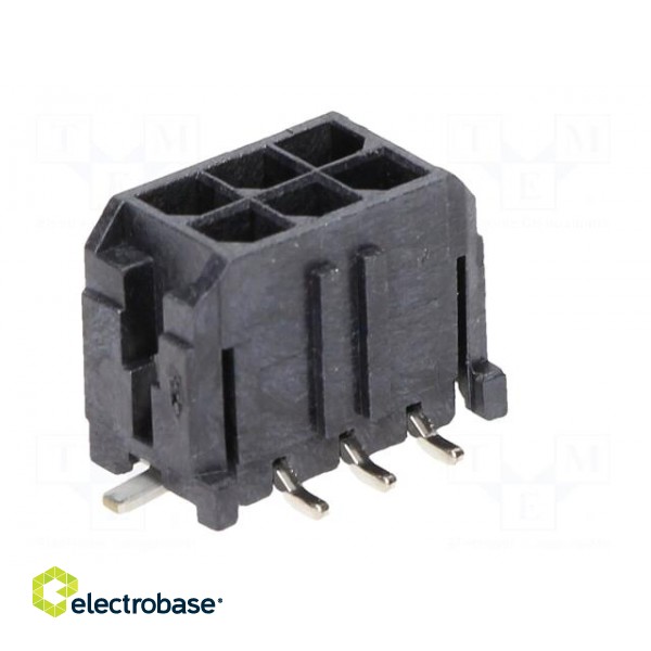Socket | wire-board | male | Micro-Fit 3.0 | 3mm | PIN: 6 | Glow-Wire | SMT image 2