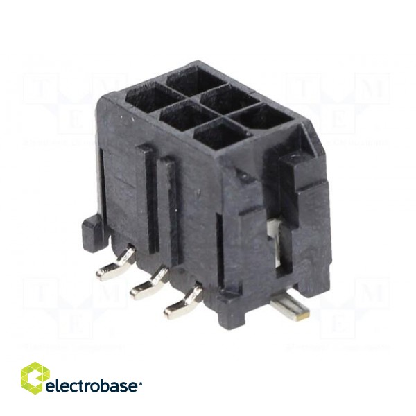 Socket | wire-board | male | Micro-Fit 3.0 | 3mm | PIN: 6 | Glow-Wire | SMT image 4