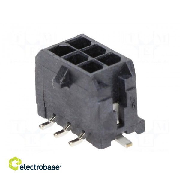 Socket | wire-board | male | Micro-Fit 3.0 | 3mm | PIN: 6 | Glow-Wire | SMT image 8