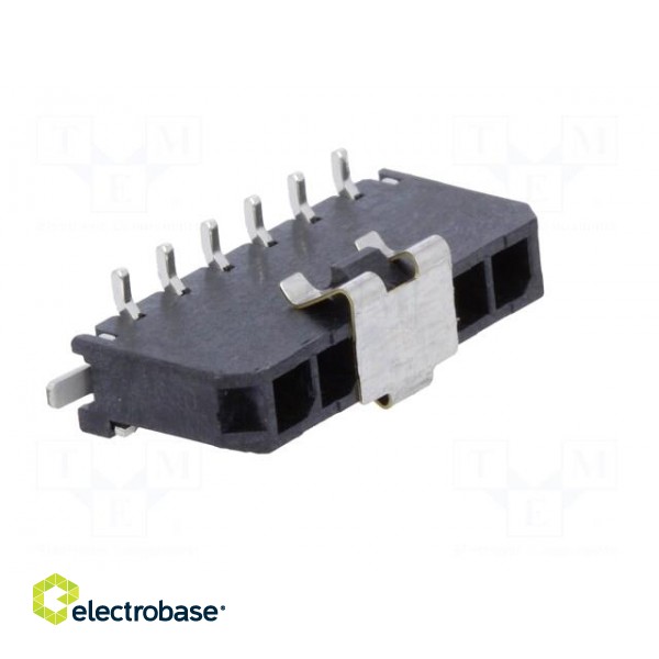 Socket | wire-board | male | Micro-Fit 3.0 | 3mm | PIN: 6 | SMT | 5A | tinned image 8
