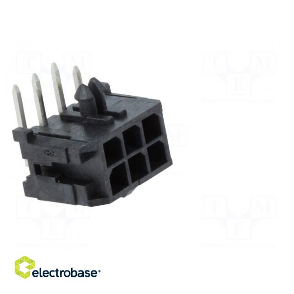 Socket | wire-board | male | Micro-Fit 3.0 | 3mm | PIN: 6 | THT | 5A | 600V image 8
