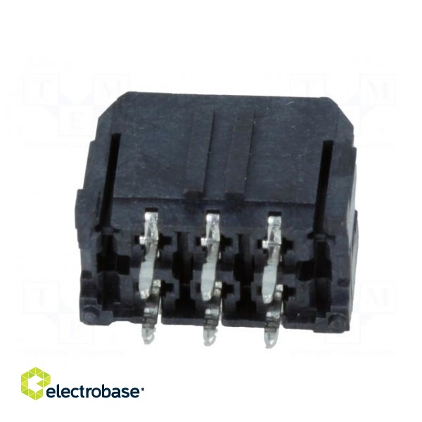 Socket | wire-board | male | Micro-Fit 3.0 | 3mm | PIN: 6 | THT | 5A | tinned image 5