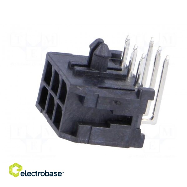 Socket | wire-board | male | Micro-Fit 3.0 | 3mm | PIN: 6 | THT | 5A | tinned image 3