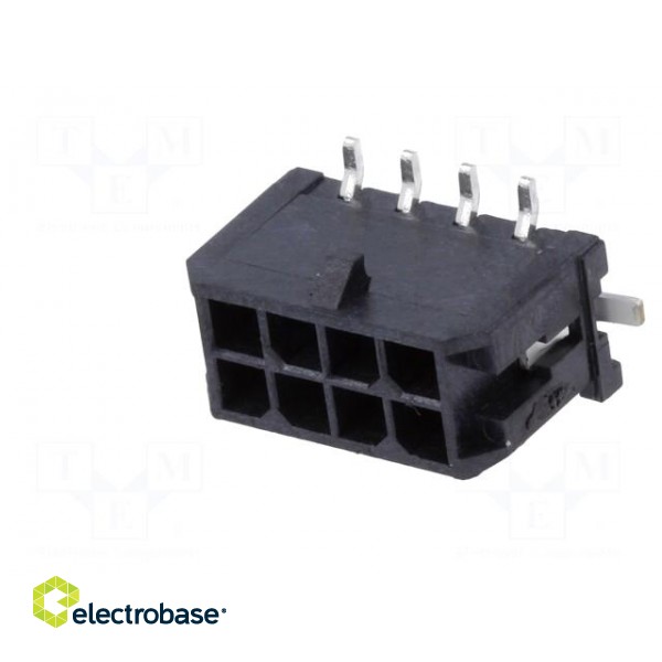 Socket | wire-board | male | Micro-Fit 3.0 | 3mm | PIN: 8 | Glow-Wire | SMT image 2
