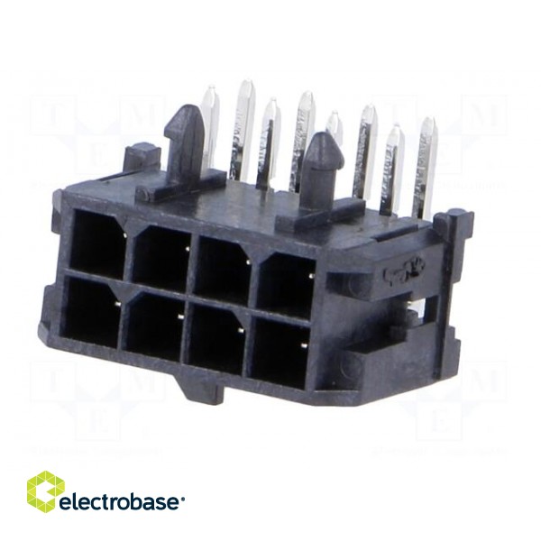 Socket | wire-board | male | Micro-Fit 3.0 | 3mm | PIN: 8 | THT | 5A | tinned image 2