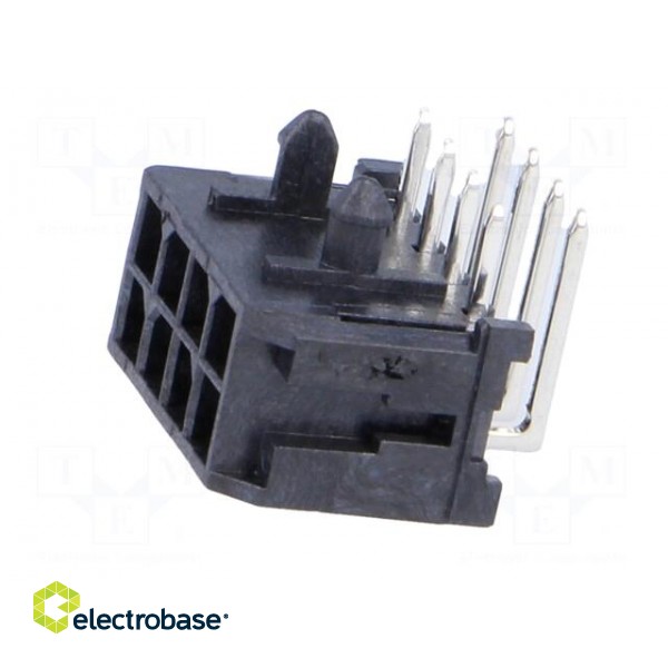 Socket | wire-board | male | Micro-Fit 3.0 | 3mm | PIN: 8 | THT | 5A | tinned image 3