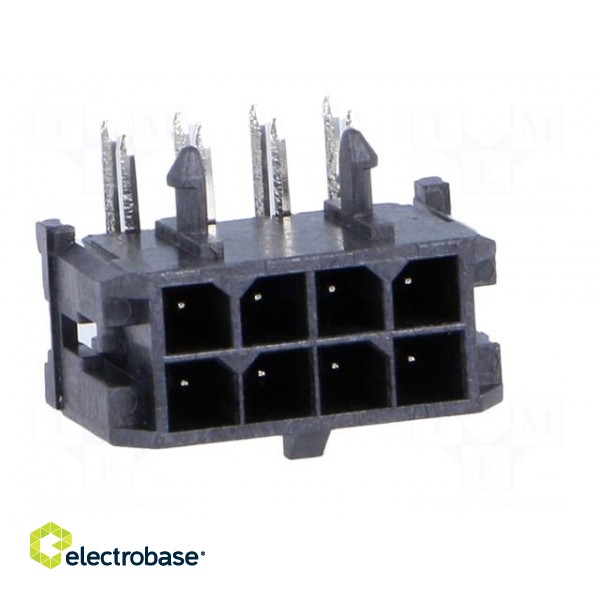 Socket | wire-board | male | Micro-Fit 3.0 | 3mm | PIN: 8 | THT | 5A | tinned paveikslėlis 9