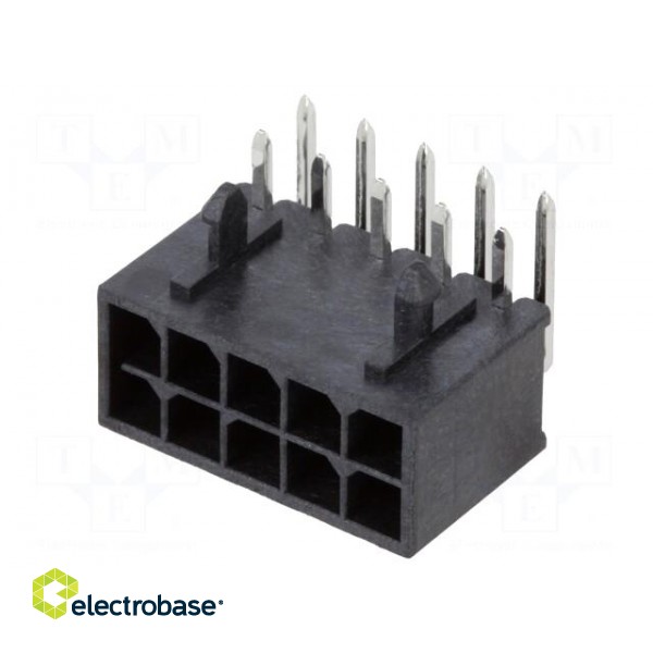 Socket | wire-board | male | Micro-Fit+ | 3mm | PIN: 10 | with contacts фото 1