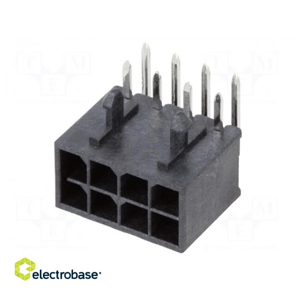 Socket | wire-board | male | Micro-Fit+ | 3mm | PIN: 8 | with contacts image 1