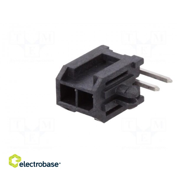 Socket | wire-board | male | Minitek Pwr 3.0 | 3mm | PIN: 2 | PCB snap-in image 2