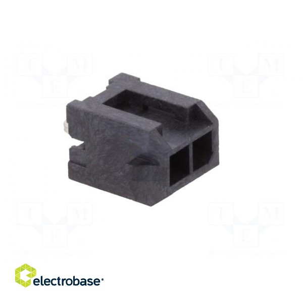 Socket | wire-board | male | Minitek Pwr 3.0 | 3mm | PIN: 2 | PCB snap-in image 8