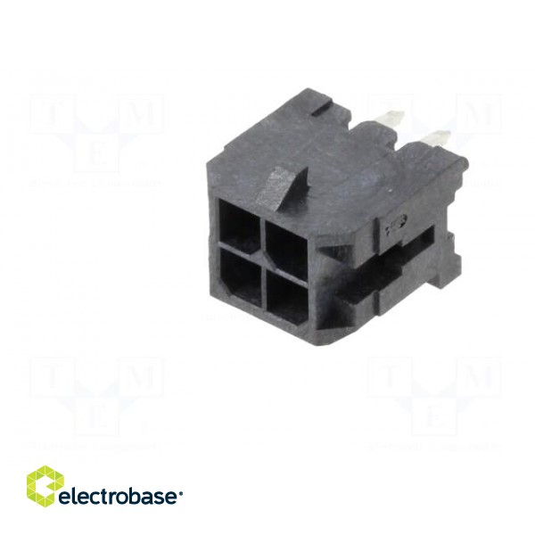 Socket | wire-board | male | Minitek® Pwr 3.0 | 3mm | PIN: 4 | THT | 5A paveikslėlis 2