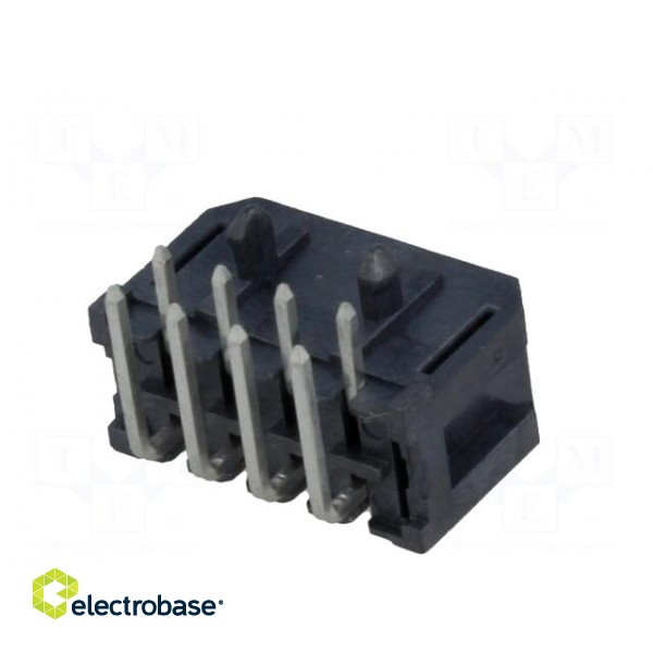 Socket | wire-board | male | Minitek Pwr 3.0 | 3mm | PIN: 8 | PCB snap-in image 6