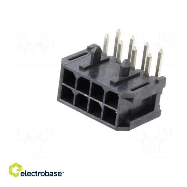 Socket | wire-board | male | Minitek® Pwr 3.0 | 3mm | PIN: 8 | THT | 5A image 2