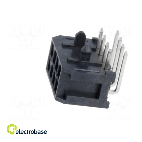 Socket | wire-board | male | Minitek Pwr 3.0 | 3mm | PIN: 8 | PCB snap-in image 3