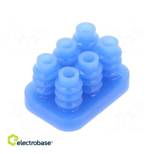 Gasket for wire | Mini Universal MATE-N-LOK | 4.14mm | PIN: 6 | blue image 1