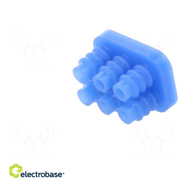 Gasket for wire | Mini Universal MATE-N-LOK | 4.14mm | PIN: 6 | blue фото 2
