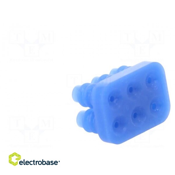 Gasket for wire | Mini Universal MATE-N-LOK | 4.14mm | PIN: 6 | blue фото 4
