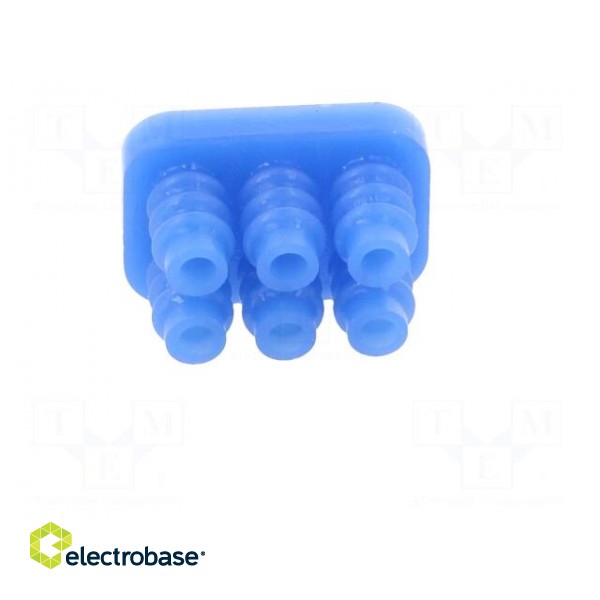Gasket for wire | Mini Universal MATE-N-LOK | 4.14mm | PIN: 6 | blue фото 9