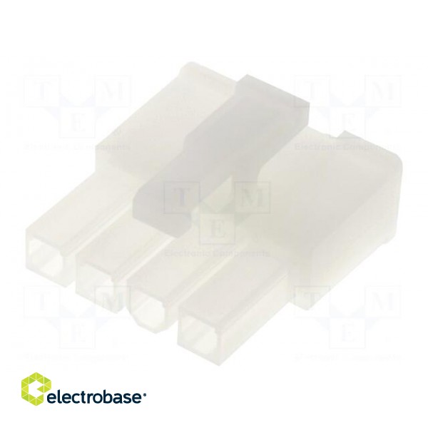Plug | wire-wire/PCB | female | 4.2mm | PIN: 4 | w/o contacts | for cable image 1