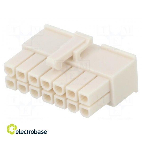 Plug | wire-wire/PCB | female | Mini-Fit Jr | 4.2mm | PIN: 14 | for cable image 1