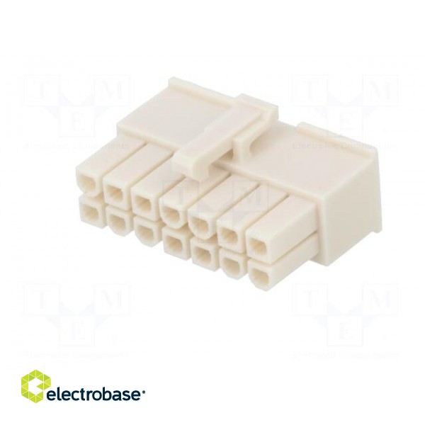 Plug | wire-wire/PCB | female | Mini-Fit Jr | 4.2mm | PIN: 14 | for cable image 2