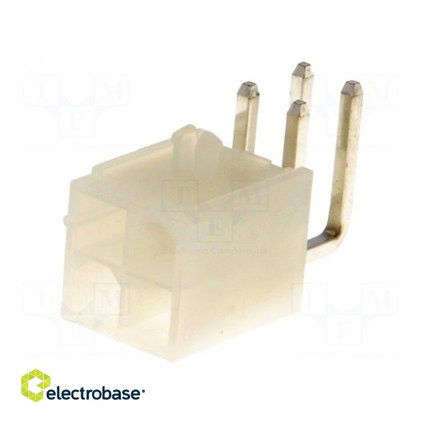 Socket | wire-board | male | MF42 | 4.2mm | PIN: 4 | THT | PCB snap | 7A image 1