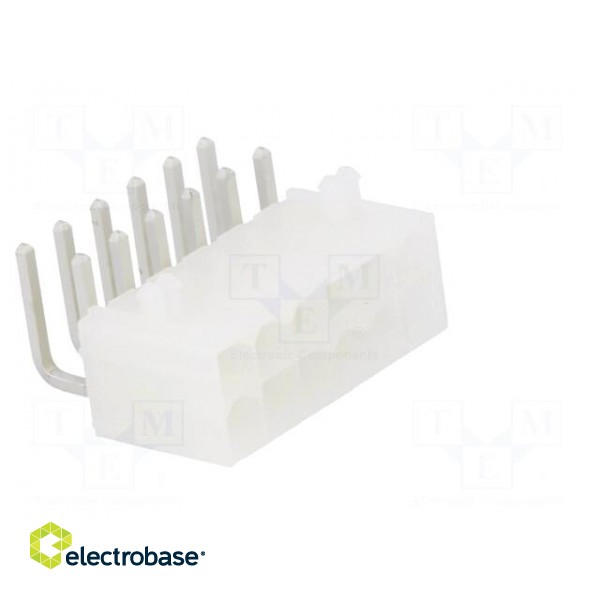 Socket | wire-board | male | Mini-Fit Jr | 4.2mm | PIN: 12 | THT | PCB snap image 8