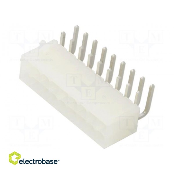 Socket | wire-board | male | Mini-Fit Jr | 4.2mm | PIN: 18 | THT | PCB snap
