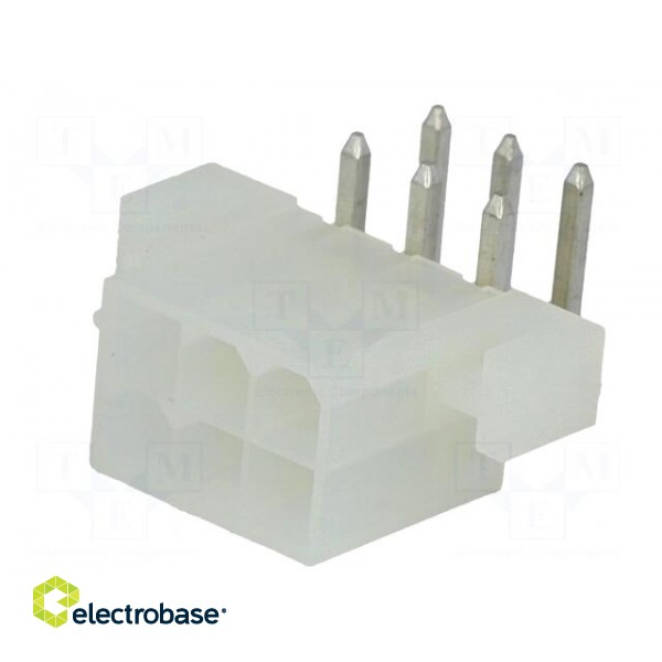 Socket | wire-board | male | Mini-Fit Jr | 4.2mm | PIN: 6 | THT | holders paveikslėlis 2