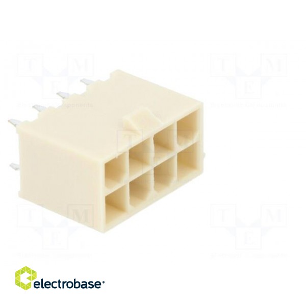 Socket | wire-board | male | Mini-Fit Jr | 4.2mm | PIN: 8 | THT | PCB snap image 8