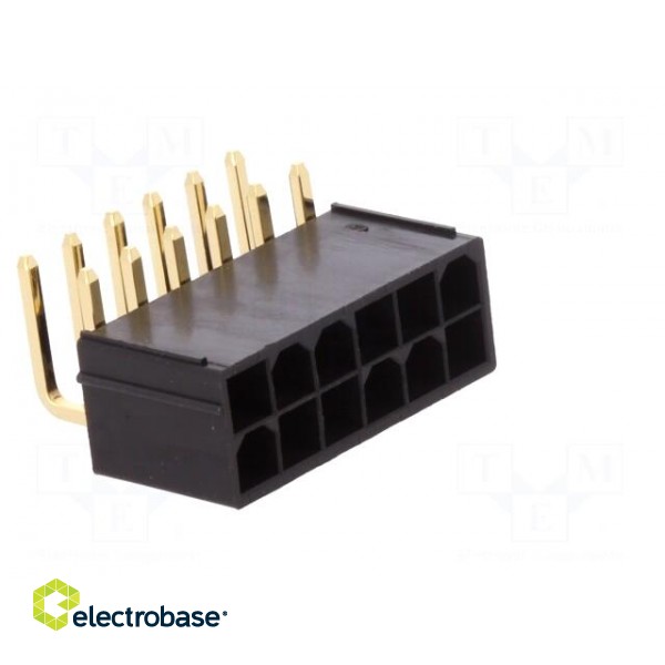 Socket | wire-wire/PCB | male | Minitek Pwr4.2 | 4.2mm | PIN: 12 | THT image 8