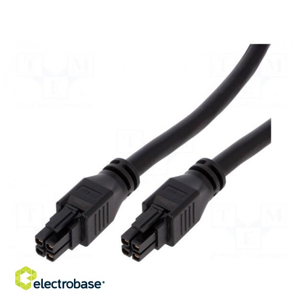 Cable: Mega-Fit-Mega-Fit | female | Mega-Fit | 5.7mm | PIN: 4 | 20A | 300V