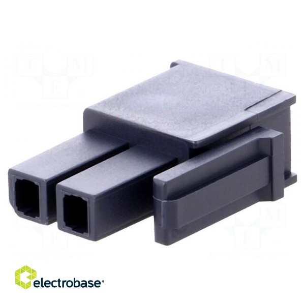Plug | wire-wire/PCB | female | Mega-Fit | 5.7mm | PIN: 2 | UL94V-2 | 23A image 1
