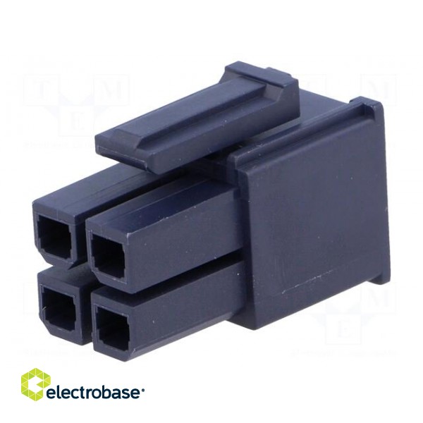Plug | wire-wire/PCB | female | Mega-Fit | 5.7mm | PIN: 4 | UL94V-2 | 23A image 1