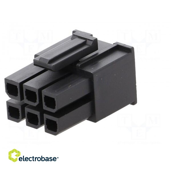 Plug | wire-wire/PCB | female | Mega-Fit | 5.7mm | PIN: 6 | UL94V-0 | 23A image 2