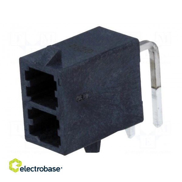 Socket | wire-board | male | Mega-Fit | 5.7mm | PIN: 2 | UL94V-0 | 23A | THT image 1