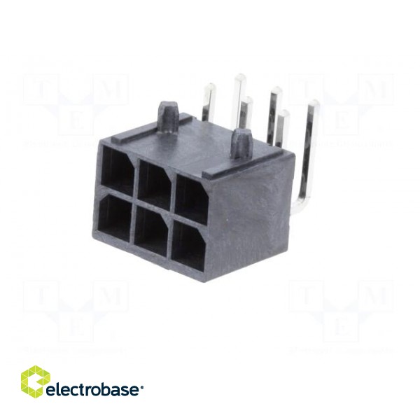 Socket | wire-board | male | Mega-Fit | 5.7mm | PIN: 6 | Layout: 2x3 | 23A image 2
