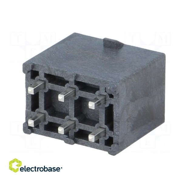 Socket | wire-board | male | Mega-Fit | 5.7mm | PIN: 6 | UL94V-0 | 23A | THT image 6