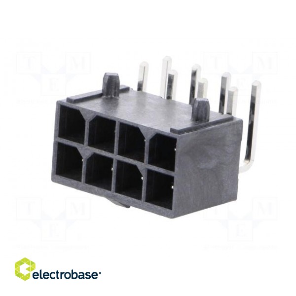 Socket | wire-board | male | Mega-Fit | 5.7mm | PIN: 8 | UL94V-0 | 23A | THT image 2