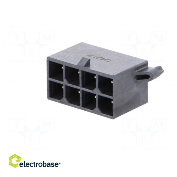 Socket | wire-board | male | Mega-Fit | 5.7mm | PIN: 8 | UL94V-0 | 23A | THT image 2