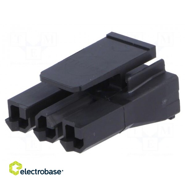 Connector: wire-board | SABRE | plug | female | PIN: 3 | w/o contacts paveikslėlis 1