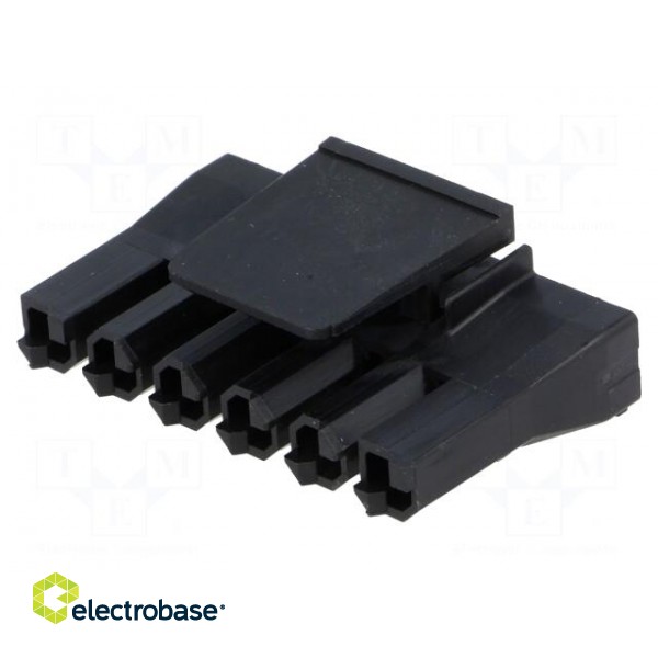 Connector: wire-board | SABRE | plug | female | PIN: 6 | w/o contacts paveikslėlis 1