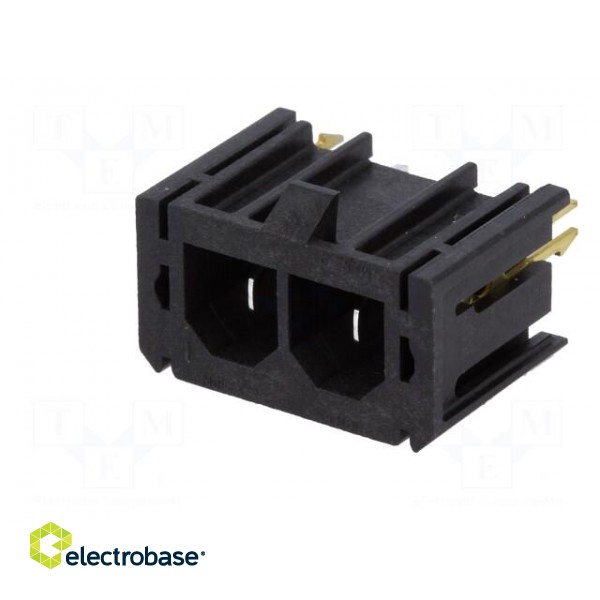 Connector: wire-board | SABRE | socket | male | PIN: 2 | tinned | 18A | THT paveikslėlis 2