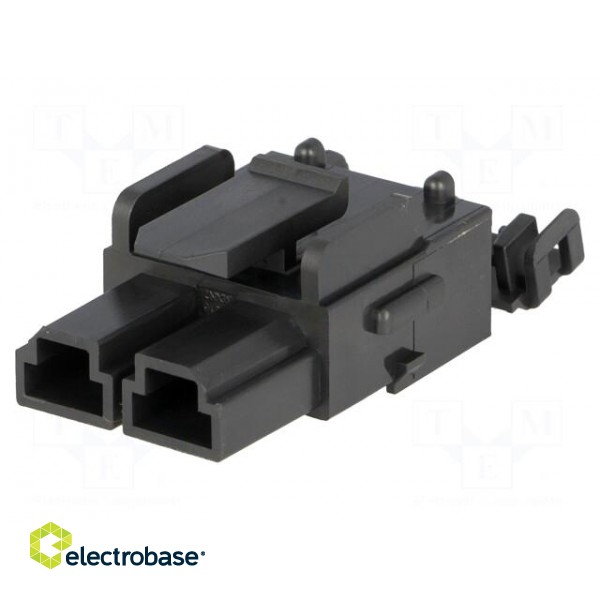 Plug | wire-wire/PCB | female | Mini-Fit Sr | 10mm | PIN: 2 | 600V paveikslėlis 1