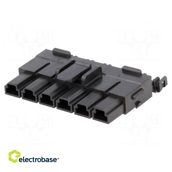 Plug | wire-board | female | Series: Mini-Fit Sr | 10mm | PIN: 6 | 600V фото 1