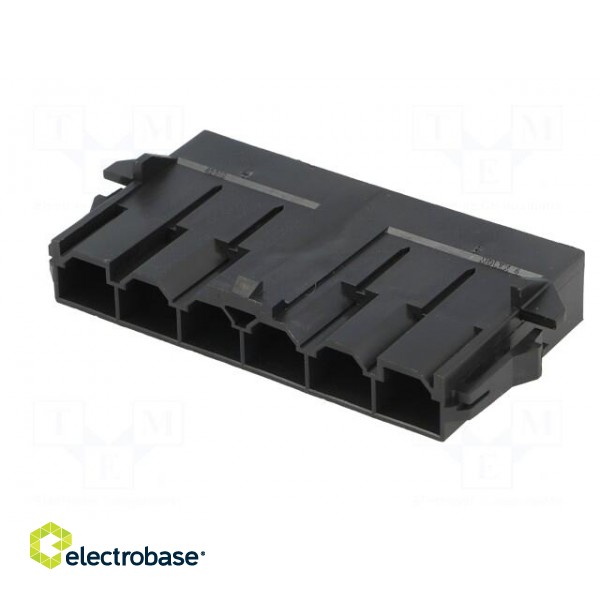 Plug | wire-wire/PCB | male | Mini-Fit Sr | 10mm | PIN: 6 | 600V image 2