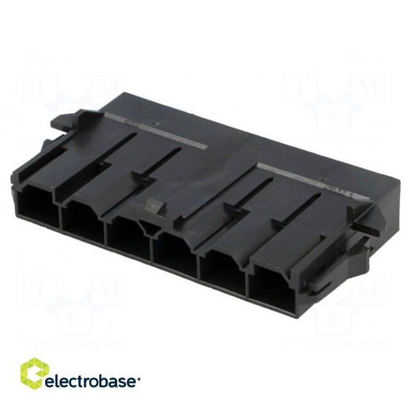 Plug | wire-board | male | Series: Mini-Fit Sr | 10mm | PIN: 6 | 600V paveikslėlis 1