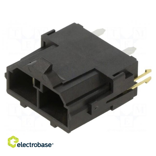 Socket | wire-board | male | Mini-Fit Sr | 10mm | PIN: 2 | 50A | THT | 600V image 1