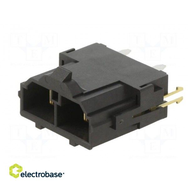 Socket | wire-board | male | Mini-Fit Sr | 10mm | PIN: 2 | 50A | THT | 600V image 2